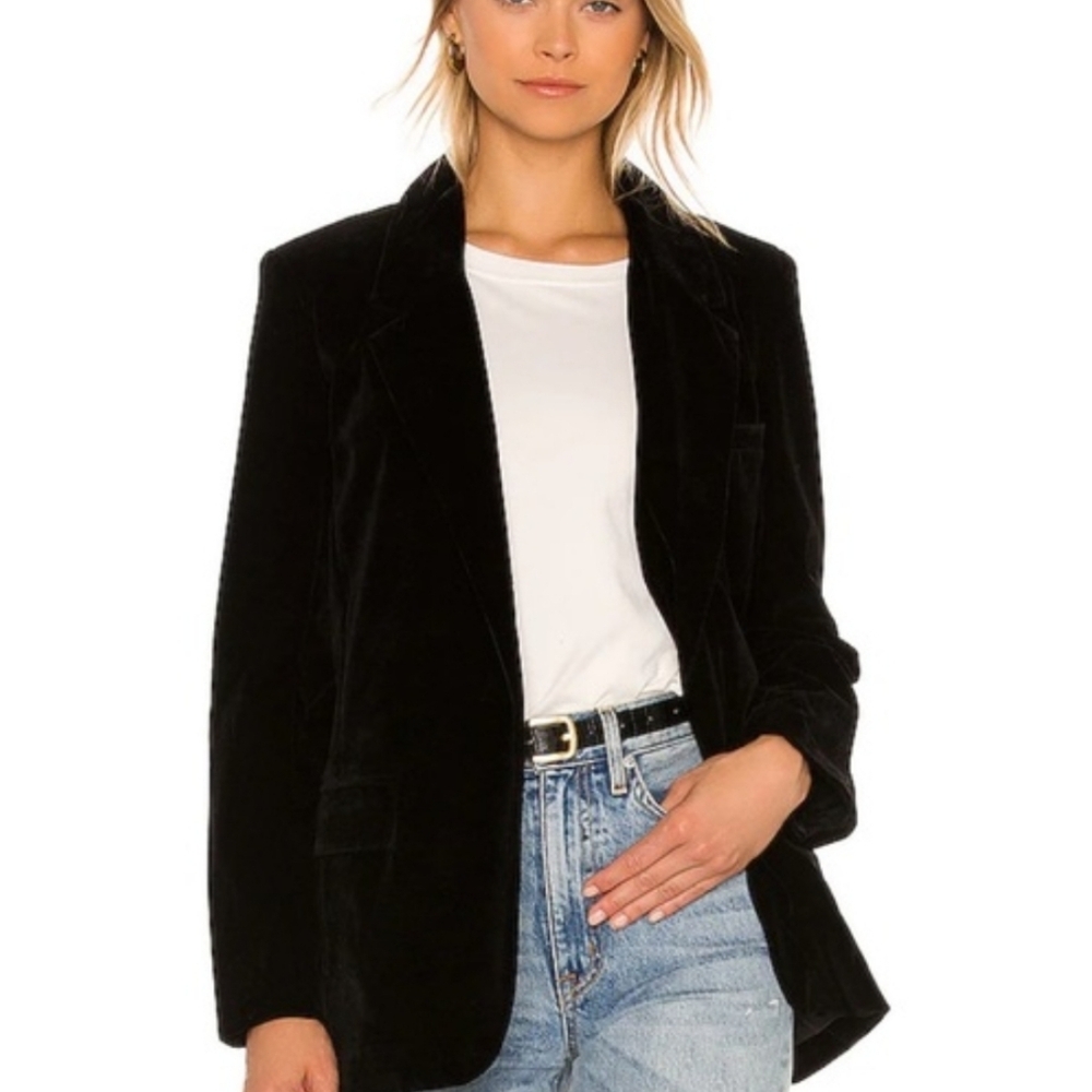 BB Dakota Steve Madden Crush A Lot Black Velvet Blazer Size Medium NWT Lined